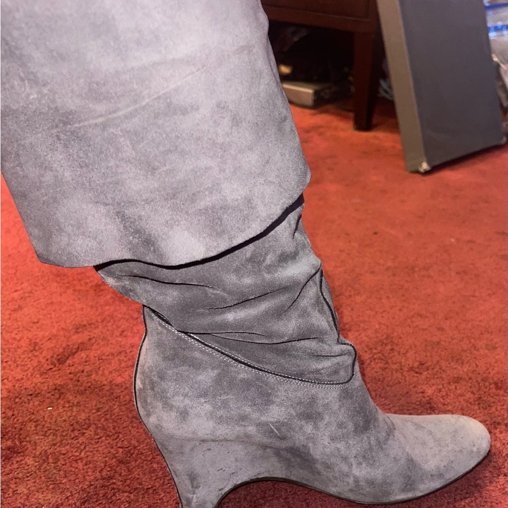 Roberto Del Carlo Gray Suede Slouchy Women's Boots